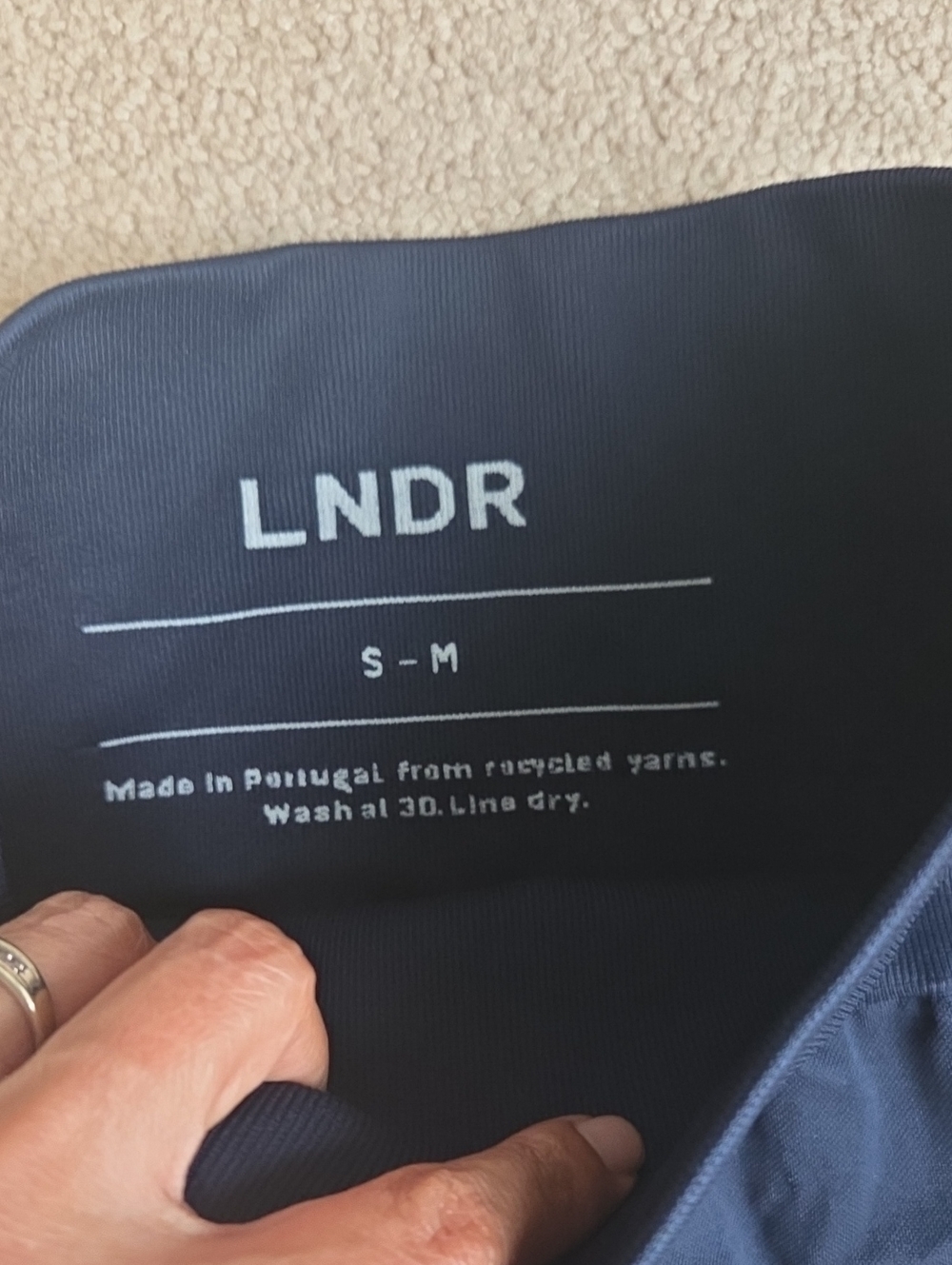 LNDR High-Waist Navy Leggings S-M